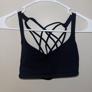 Black Lululemon free to be bra- wild light support